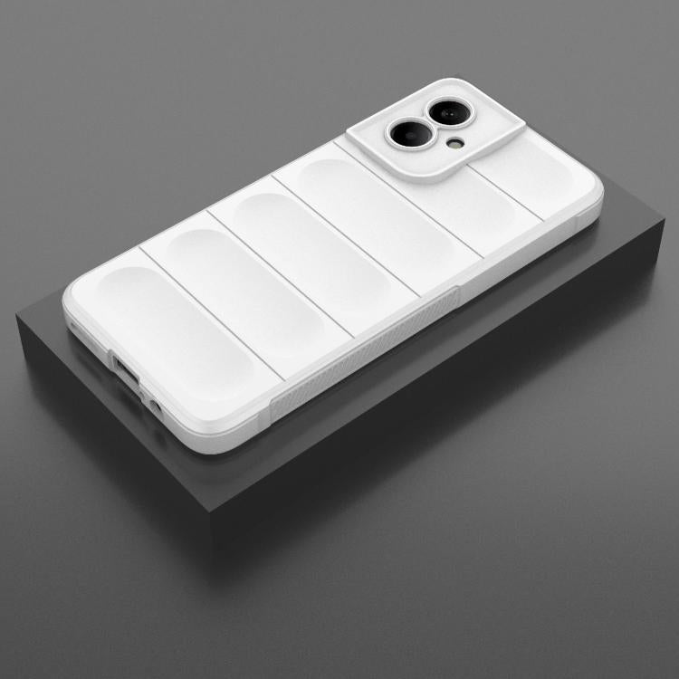 For Motorola Moto G55 5G Global Magic Shield TPU + Flannel Phone Case(White) - free shipping - PMC TechLife - Order now!