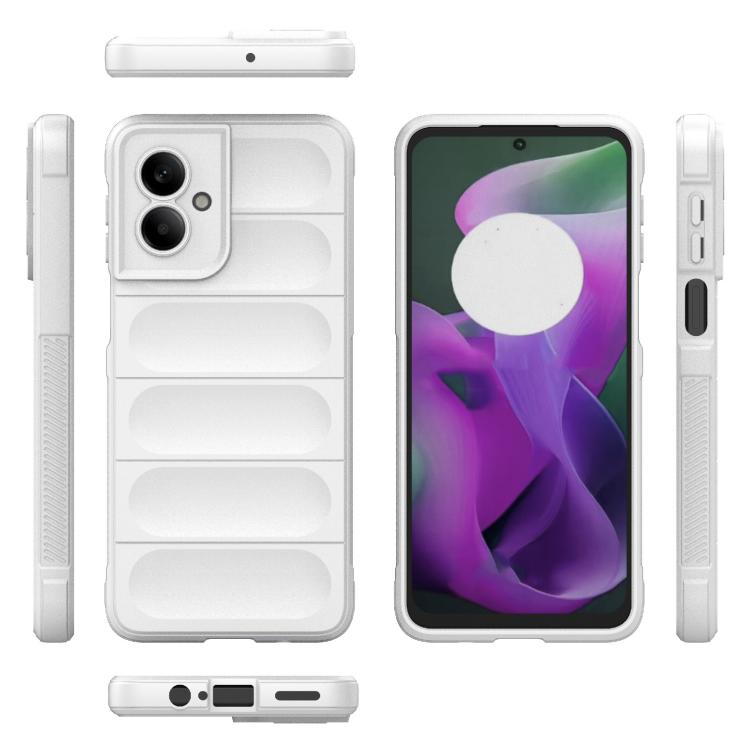For Motorola Moto G55 5G Global Magic Shield TPU + Flannel Phone Case(White) - free shipping - PMC TechLife - Order now!