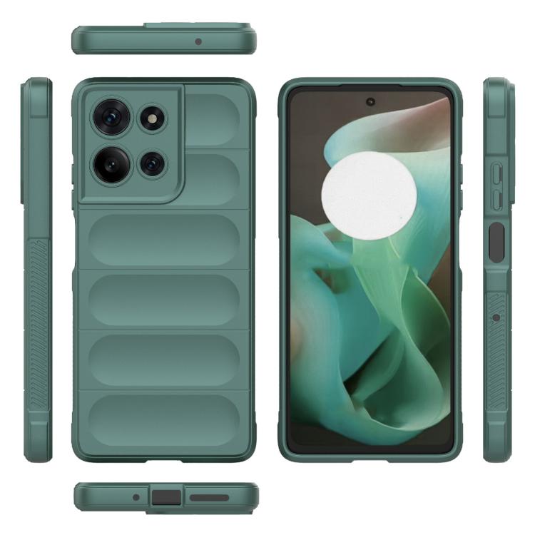 For Motorola Moto G75 5G Global Magic Shield TPU + Flannel Phone Case(Dark Green) - free shipping - PMC TechLife - Order now!