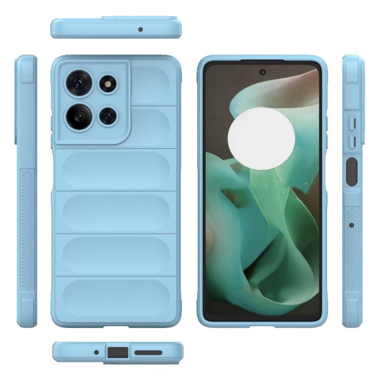 For Motorola Moto G75 5G Global Magic Shield TPU + Flannel Phone Case(Light Blue) - free shipping - PMC TechLife - Order now!