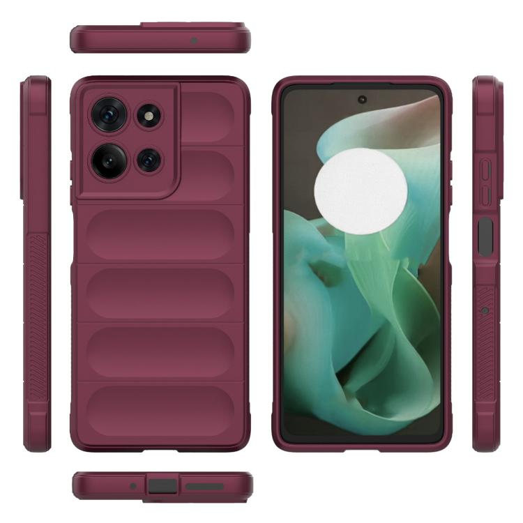 For Motorola Moto G75 5G Global Magic Shield TPU + Flannel Phone Case(Wine Red) - free shipping - PMC TechLife - Order now!