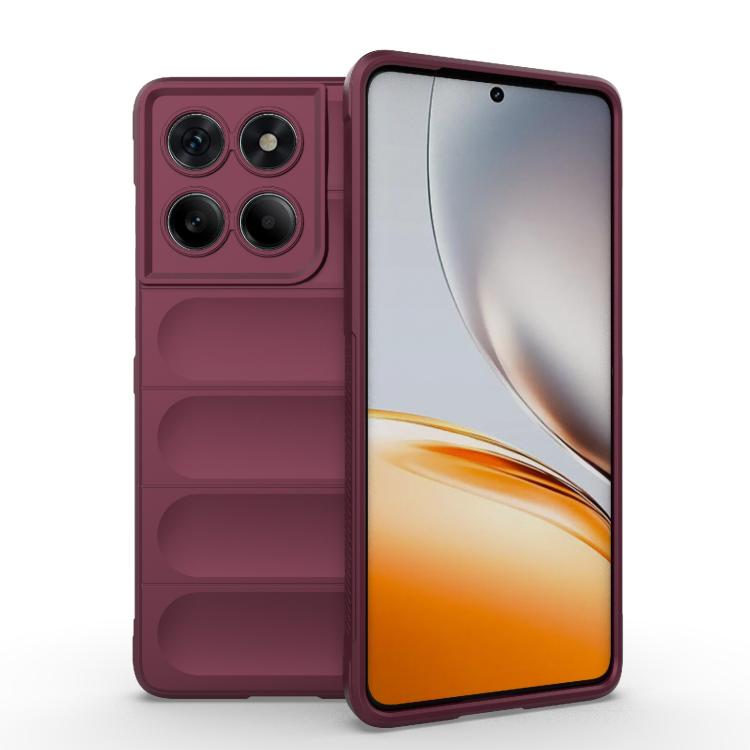 For Motorola Edge 60 Fusion 5G Global Magic Shield TPU + Flannel Phone Case(Wine Red) - free shipping - PMC TechLife - Order now!