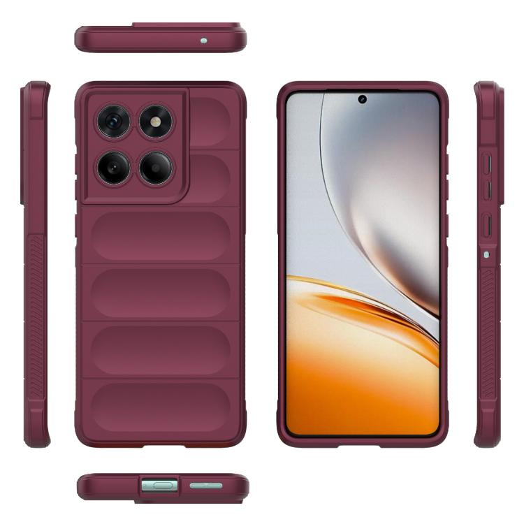 For Motorola Edge 60 Fusion 5G Global Magic Shield TPU + Flannel Phone Case(Wine Red) - free shipping - PMC TechLife - Order now!