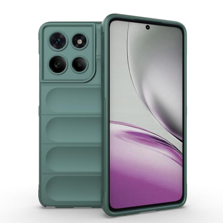 For Motorola Edge 60 Stylus 5G Global Magic Shield TPU + Flannel Phone Case(Dark Green) - free shipping - PMC TechLife - Order now!