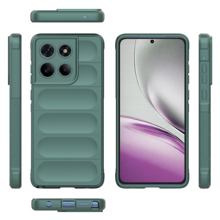 For Motorola Edge 60 Stylus 5G Global Magic Shield TPU + Flannel Phone Case(Dark Green) - free shipping - PMC TechLife - Order now!