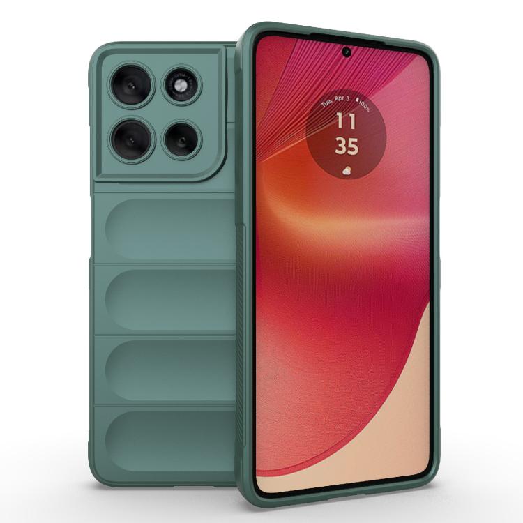 For Motorola Moto G56 5G Magic Shield TPU + Flannel Phone Case(Dark Green) - free shipping - PMC TechLife - Order now!