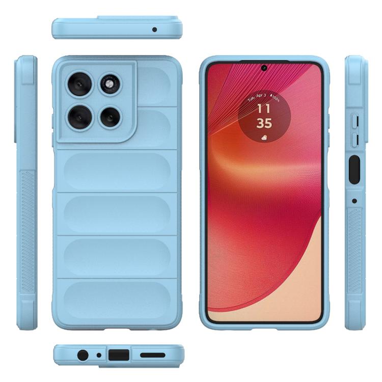 For Motorola Moto G56 5G Magic Shield TPU + Flannel Phone Case(Light Blue) - free shipping - PMC TechLife - Order now!