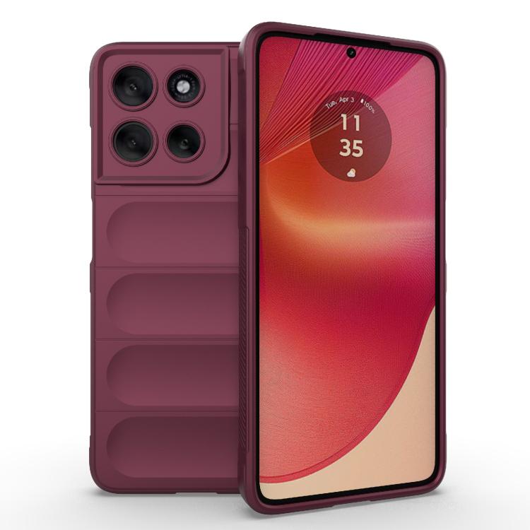 For Motorola Moto G56 5G Magic Shield TPU + Flannel Phone Case(Wine Red) - free shipping - PMC TechLife - Order now!