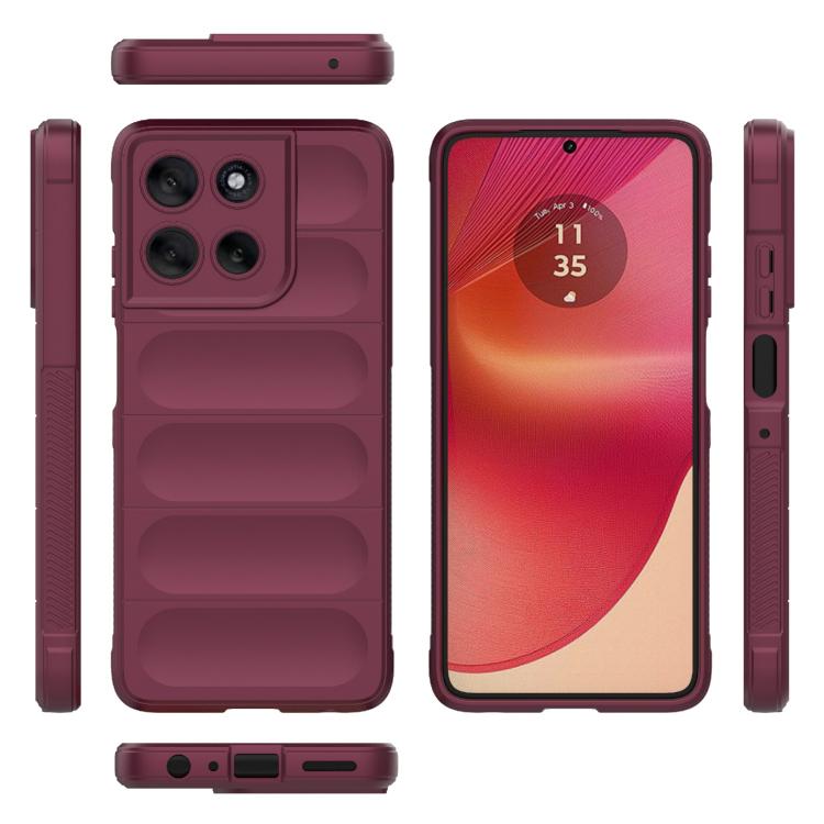 For Motorola Moto G56 5G Magic Shield TPU + Flannel Phone Case(Wine Red) - free shipping - PMC TechLife - Order now!