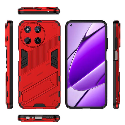 For Realme 11 4G Global Punk Armor 2 in 1 PC + TPU Phone Case with Holder(Red) - Realme Cases by PMC Jewellery | Online Shopping South Africa | PMC Jewellery | Buy Now Pay Later Mobicred