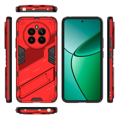 For Realme 12+ 5G Global Punk Armor 2 in 1 PC + TPU Phone Case with Holder(Red) - Realme Cases by PMC Jewellery | Online Shopping South Africa | PMC Jewellery | Buy Now Pay Later Mobicred