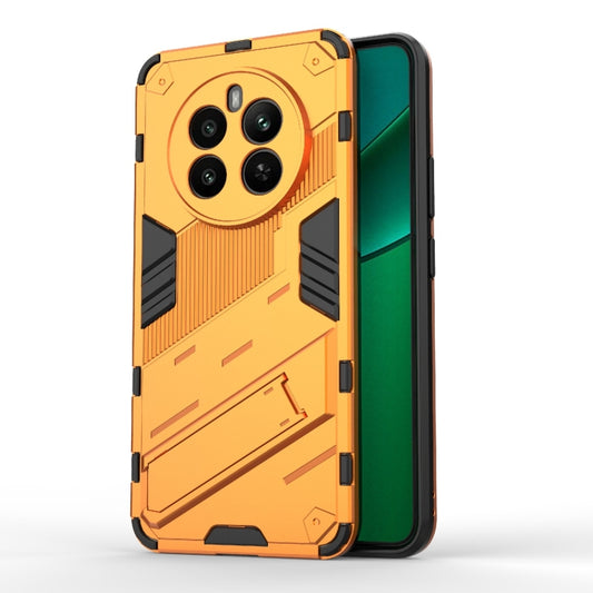 For Realme 12+ 5G Global Punk Armor 2 in 1 PC + TPU Phone Case with Holder(Orange) - Realme Cases by PMC Jewellery | Online Shopping South Africa | PMC Jewellery | Buy Now Pay Later Mobicred