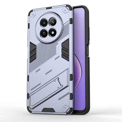 For Realme 12 5G Global Punk Armor 2 in 1 PC + TPU Phone Case with Holder(Grey) - Realme Cases by PMC Jewellery | Online Shopping South Africa | PMC Jewellery | Buy Now Pay Later Mobicred