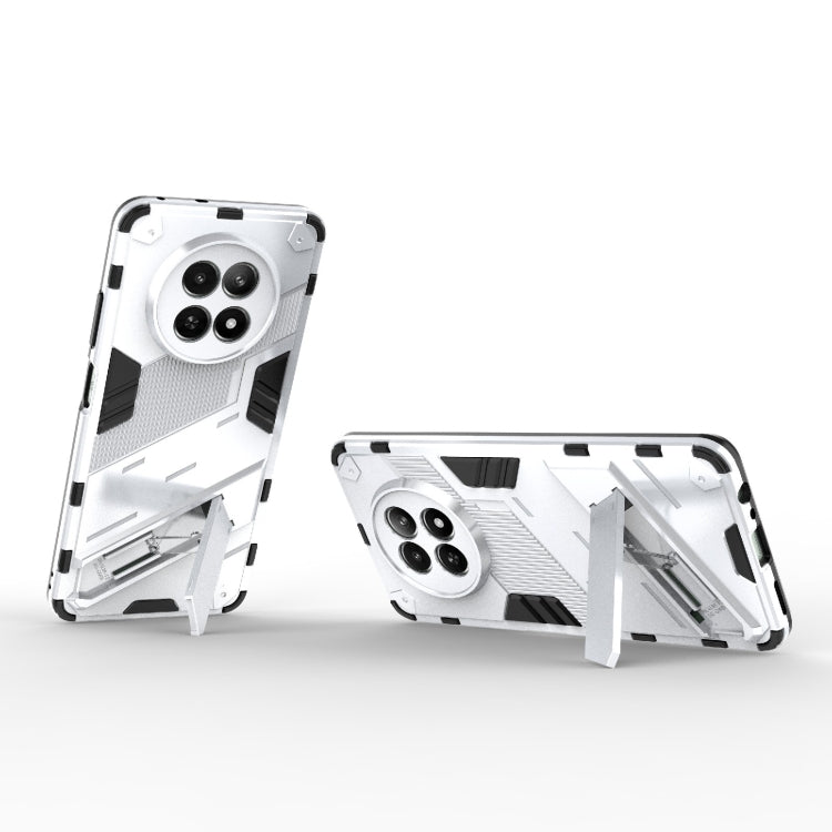 For Realme 12 5G Global Punk Armor 2 in 1 PC + TPU Phone Case with Holder(White) - Realme Cases by PMC Jewellery | Online Shopping South Africa | PMC Jewellery | Buy Now Pay Later Mobicred