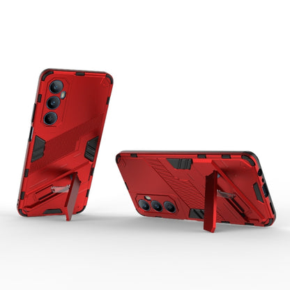 For Realme C65 4G Global Punk Armor 2 in 1 PC + TPU Phone Case with Holder(Red) - Realme Cases by PMC Jewellery | Online Shopping South Africa | PMC Jewellery | Buy Now Pay Later Mobicred