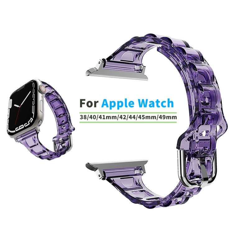 For Apple Watch 7 45mm Cube Airbag Clear TPU Watch Band(Black) - Watch Bands by PMC TechLife | Online Shopping South Africa | PMC TechLife | Buy Now Pay Later Mobicred