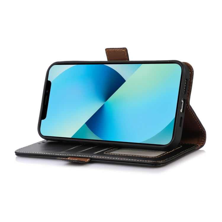 For OnePlus Nord 13 Magnetic Crazy Horse Texture Genuine Leather RFID Phone Case(Black) - OnePlus Cases by PMC TechLife | Online Shopping South Africa | PMC TechLife | Buy Now Pay Later Mobicred