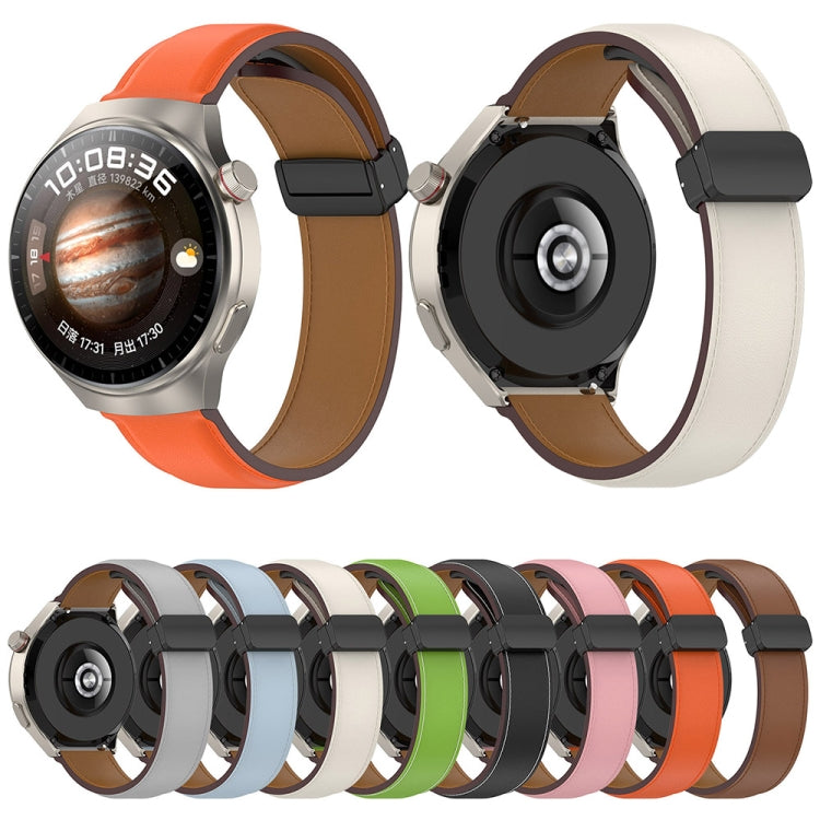 For Huawei Watch 4 / Watch 4 Pro Folding Buckle Genuine Leather Watch Band(Brown) - free shipping - PMc TechLife - Order now!