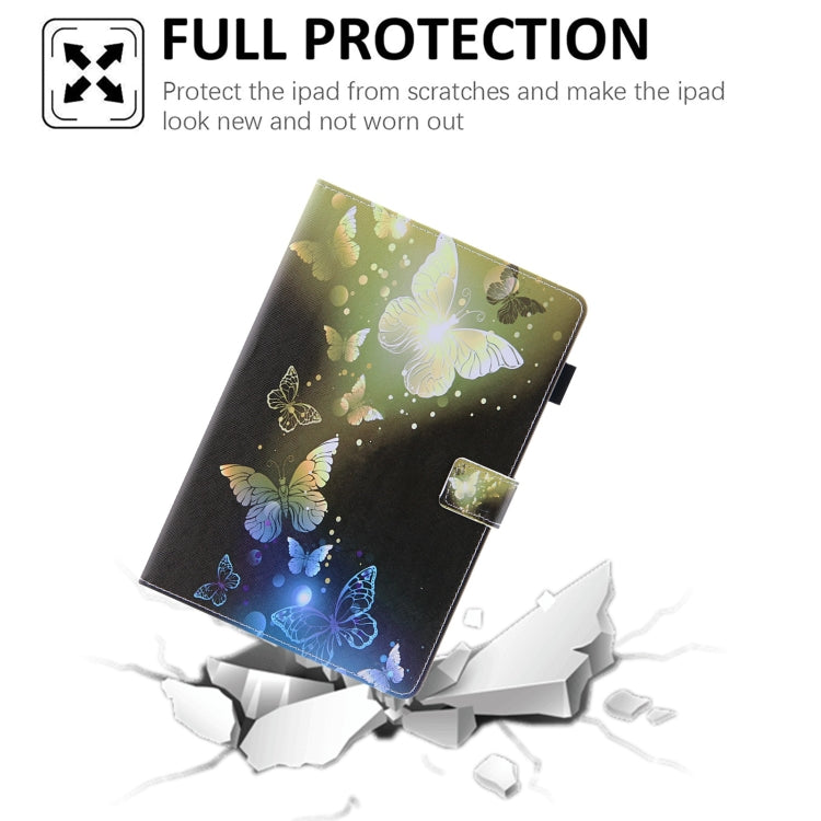 For Amazon Fire Max 11 2023 Colored Drawing Leather Smart Tablet Case(Gold Butterflies) - Amazon by PMC TechLife | Online Shopping South Africa | PMC TechLife | Buy Now Pay Later Mobicred