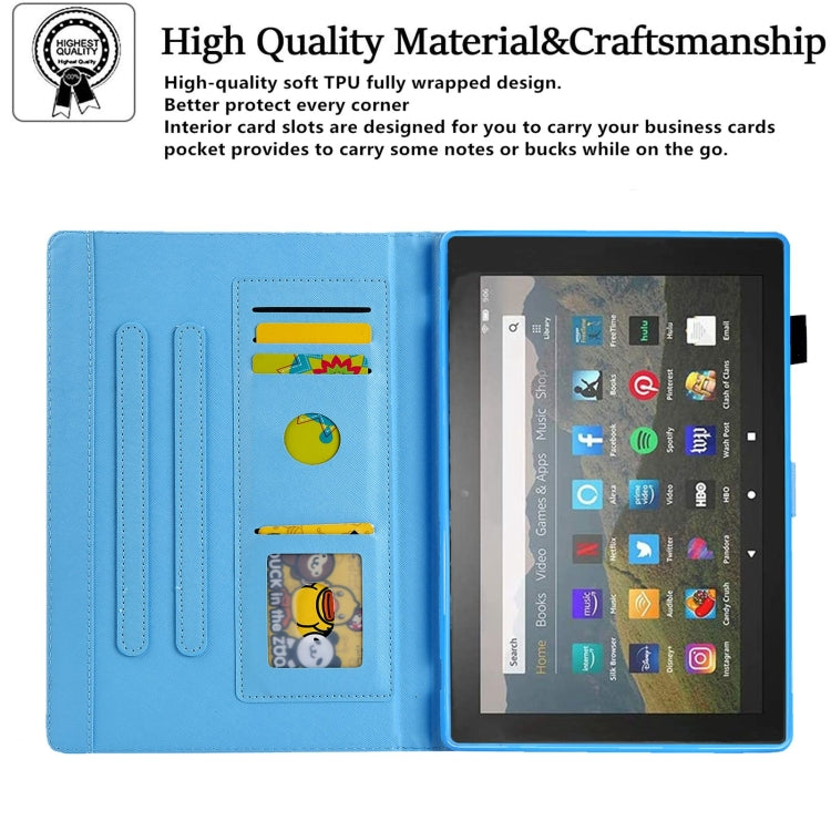 For Amazon Fire Max 11 2023 Colored Drawing Leather Smart Tablet Case(Elephant Rabbit) - Amazon by PMC TechLife | Online Shopping South Africa | PMC TechLife | Buy Now Pay Later Mobicred