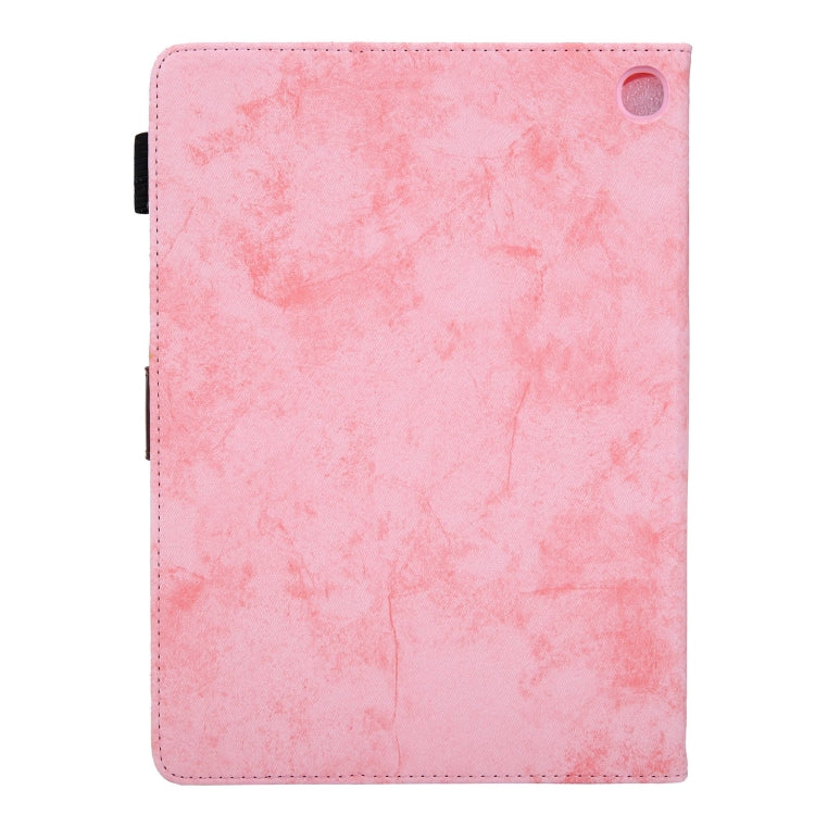 For Amazon Fire Max 11 2023 Cloth Texture Leather Smart Tablet Case(Pink) - Amazon by PMC TechLife | Online Shopping South Africa | PMC TechLife | Buy Now Pay Later Mobicred