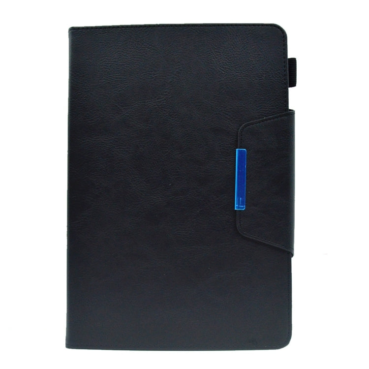 For Amazon Fire Max 11 2023 Suede Cross Texture Magnetic Clasp Leather Tablet Case(Black) - Amazon by PMC TechLife | Online Shopping South Africa | PMC TechLife | Buy Now Pay Later Mobicred
