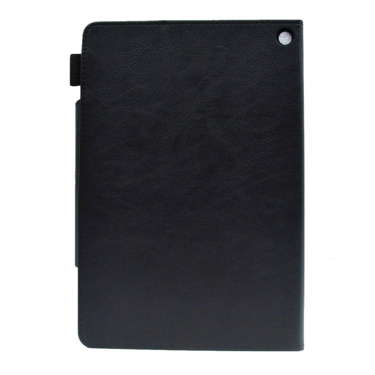 For Amazon Fire Max 11 2023 Suede Cross Texture Magnetic Clasp Leather Tablet Case(Black) - Amazon by PMC TechLife | Online Shopping South Africa | PMC TechLife | Buy Now Pay Later Mobicred