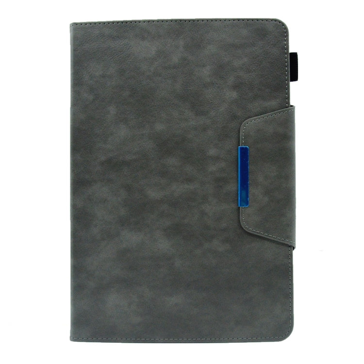 For Amazon Fire Max 11 2023 Suede Cross Texture Magnetic Clasp Leather Tablet Case(Grey) - Amazon by PMC TechLife | Online Shopping South Africa | PMC TechLife | Buy Now Pay Later Mobicred
