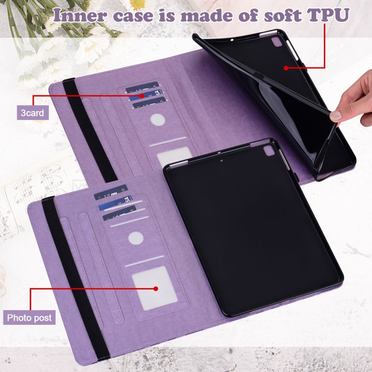 For Amazon Fire Max 11 Tree & Deer Embossed Leather Tablet Case(Purple) - Amazon by PMC TechLife | Online Shopping South Africa | PMC TechLife | Buy Now Pay Later Mobicred
