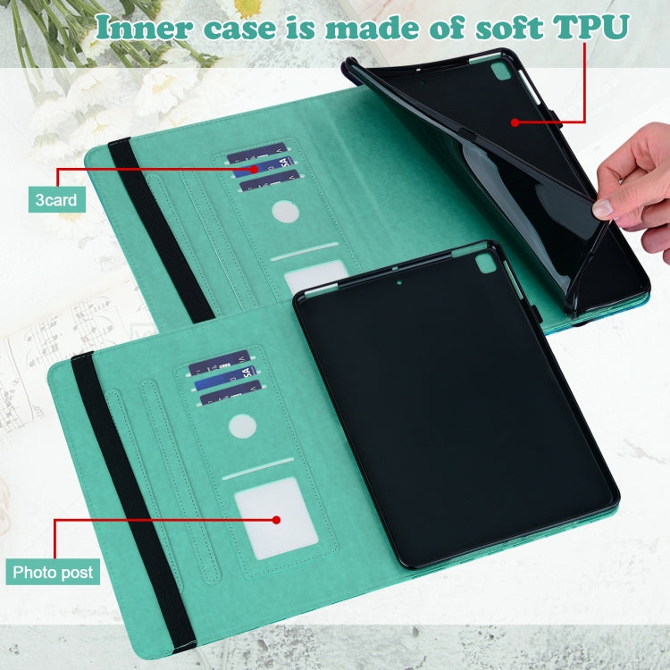 For Amazon Fire Max 11 Tree & Deer Embossed Leather Tablet Case(Green) - Amazon by PMC TechLife | Online Shopping South Africa | PMC TechLife | Buy Now Pay Later Mobicred