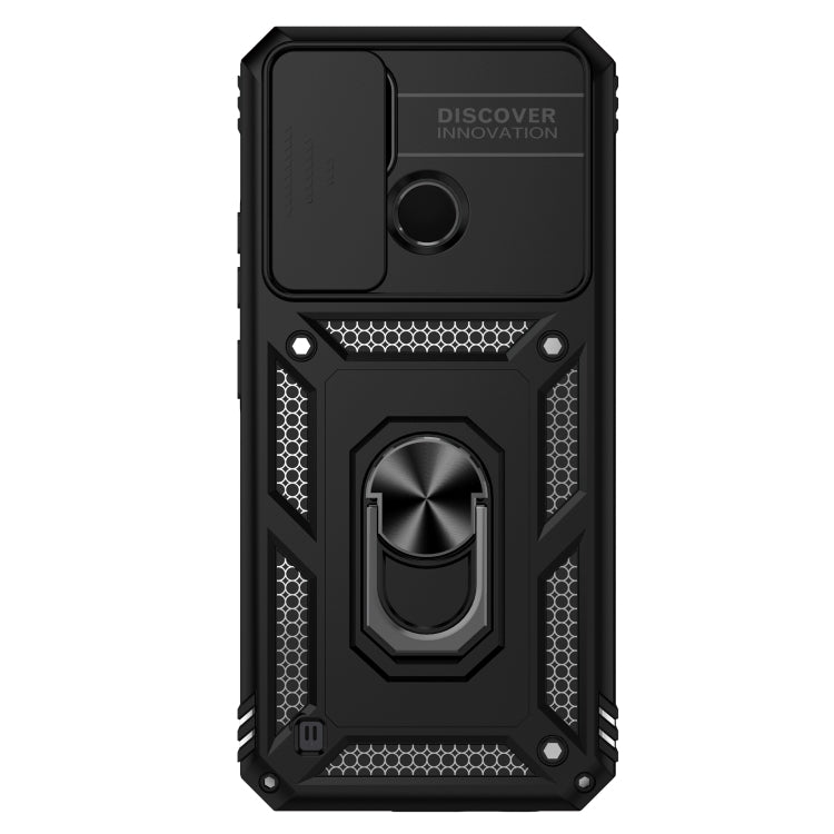 For Realme C21Y / C25Y Sliding Camshield Holder Phone Case(Black) - Realme Cases by PMC Jewellery | Online Shopping South Africa | PMC Jewellery | Buy Now Pay Later Mobicred