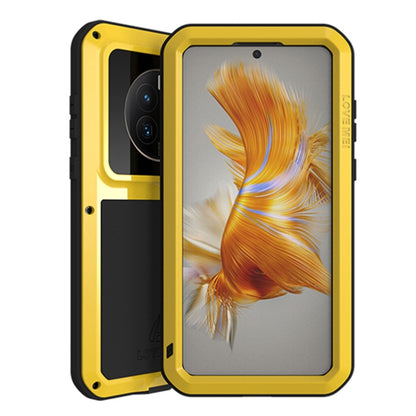 For Huawei Mate 50 LOVE MEI POWERFUL Metal Shockproof Life Waterproof Dustproof Phone Case(Yellow) - Huawei Cases by LOVE MEI | Online Shopping South Africa | PMC Jewellery