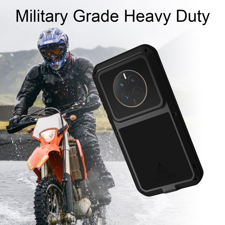 For Huawei Mate 50 LOVE MEI POWERFUL Metal Shockproof Life Waterproof Dustproof Phone Case(Red) - Huawei Cases by LOVE MEI | Online Shopping South Africa | PMC Jewellery