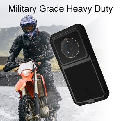 For Huawei Mate 50 Pro LOVE MEI POWERFUL Metal Shockproof Life Waterproof Dustproof Phone Case(Black) - Huawei Cases by LOVE MEI | Online Shopping South Africa | PMC Jewellery