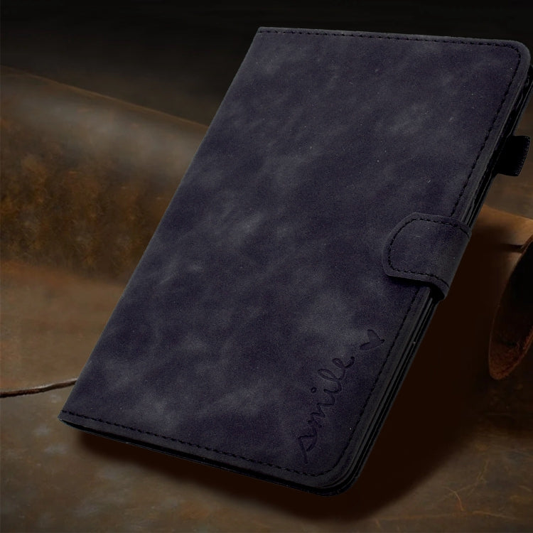 For Amazon Fire Max 11 2023 Embossed Smile Flip Smart Leather Tablet Case(Black) - Amazon by PMC TechLife | Online Shopping South Africa | PMC TechLife | Buy Now Pay Later Mobicred