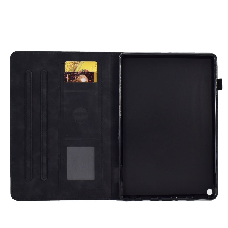 For Amazon Fire Max 11 2023 Embossed Smile Flip Smart Leather Tablet Case(Black) - Amazon by PMC TechLife | Online Shopping South Africa | PMC TechLife | Buy Now Pay Later Mobicred