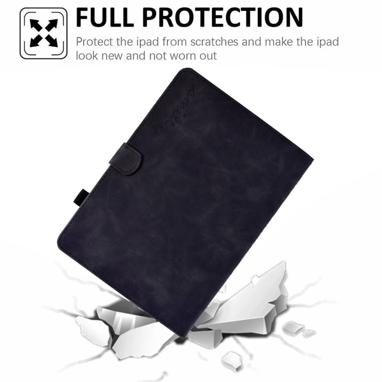 For Amazon Fire Max 11 2023 Embossed Smile Flip Smart Leather Tablet Case(Black) - Amazon by PMC TechLife | Online Shopping South Africa | PMC TechLife | Buy Now Pay Later Mobicred
