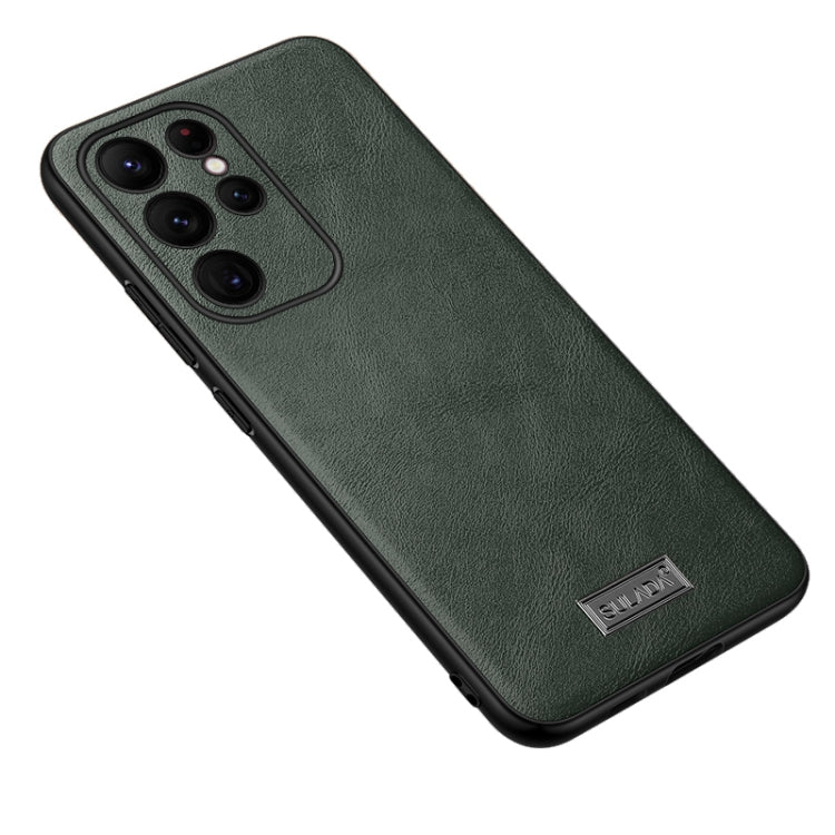 For Samsung Galaxy S23 Ultra 5G SULADA Shockproof TPU Hybrid Handmade Leather Phone Case(Green) - Galaxy S23 Ultra 5G Cases by SULADA | Online Shopping South Africa | PMC TechLife | Buy Now Pay Later Mobicred