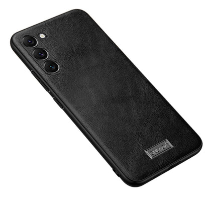 For Samsung Galaxy S24+ 5G SULADA Shockproof TPU + Handmade Leather Phone Case(Black) - Galaxy S24+ 5G Cases by SULADA | Online Shopping South Africa | PMC Jewellery | Buy Now Pay Later Mobicred