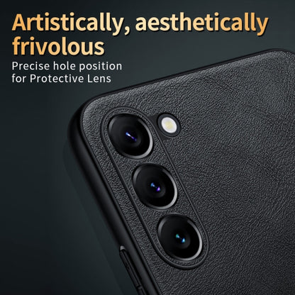 For Samsung Galaxy S24+ 5G SULADA Shockproof TPU + Handmade Leather Phone Case(Black) - Galaxy S24+ 5G Cases by SULADA | Online Shopping South Africa | PMC Jewellery | Buy Now Pay Later Mobicred