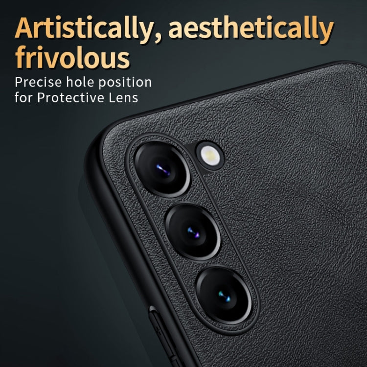 For Samsung Galaxy S23 Ultra 5G SULADA Shockproof TPU Hybrid Handmade Leather Phone Case(Brown) - free shipping - PMC TechLife - Order now!