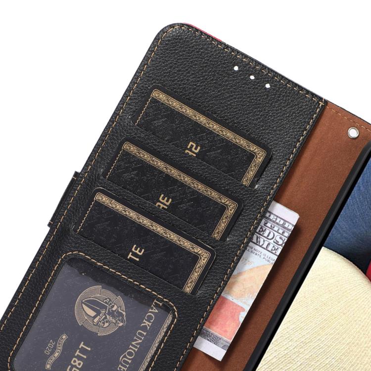 For iPhone 17 Air KHAZNEH Litchi Texture Leather RFID Phone Case(Black) - free shipping - PMc TechLife - Order now!