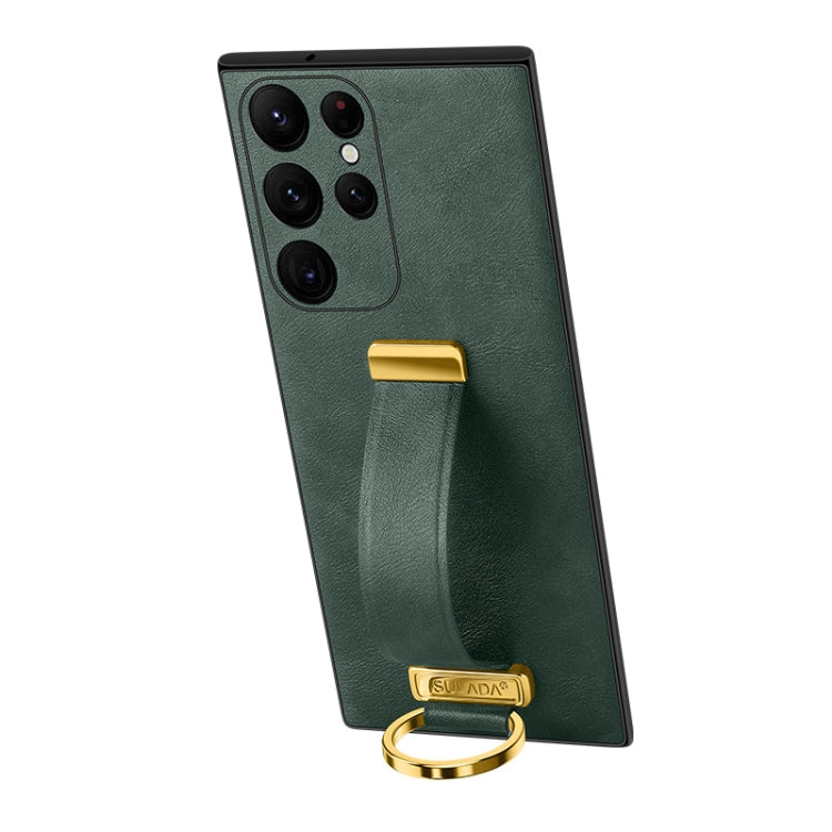 For Samsung Galaxy S23 Ultra 5G SULADA PC Hybrid Leather Texture Skin Feel Shockproof Phone Case(Green) - Galaxy S23 Ultra 5G Cases by SULADA | Online Shopping South Africa | PMC TechLife | Buy Now Pay Later Mobicred