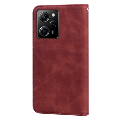 For Xiaomi Redmi Note 12 5G Global/Poco X5 Frosted Business Magnetic Horizontal Flip PU Phone Case(Brown) - Xiaomi Cases by PMC Jewellery | Online Shopping South Africa | PMC Jewellery | Buy Now Pay Later Mobicred