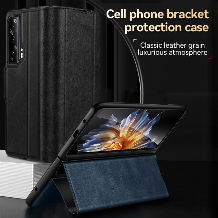 For Honor Magic V SULADA All-inclusive Magnetic Snap Flip Leather Phone Case(Black) - Honor Cases by SULADA | Online Shopping South Africa | PMC TechLife | Buy Now Pay Later Mobicred