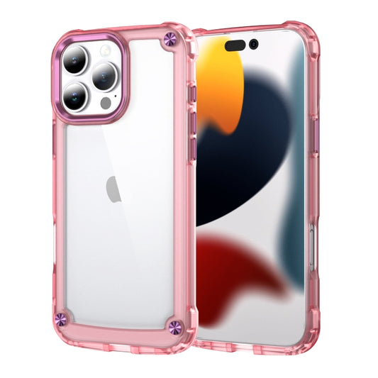 For iPhone 16 Pro Max Skin Feel TPU + PC Phone Case(Transparent Pink) - iPhone 16 Pro Max Cases by PMC Jewellery | Online Shopping South Africa | PMC Jewellery | Buy Now Pay Later Mobicred