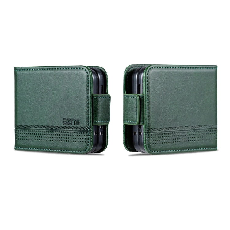 For Samsung Galaxy Z Flip5 5G AZNS Magnetic Calf Texture Flip Leather Phone Case(Dark Green) - Galaxy Z Flip5 Cases by AZNS | Online Shopping South Africa | PMC Jewellery
