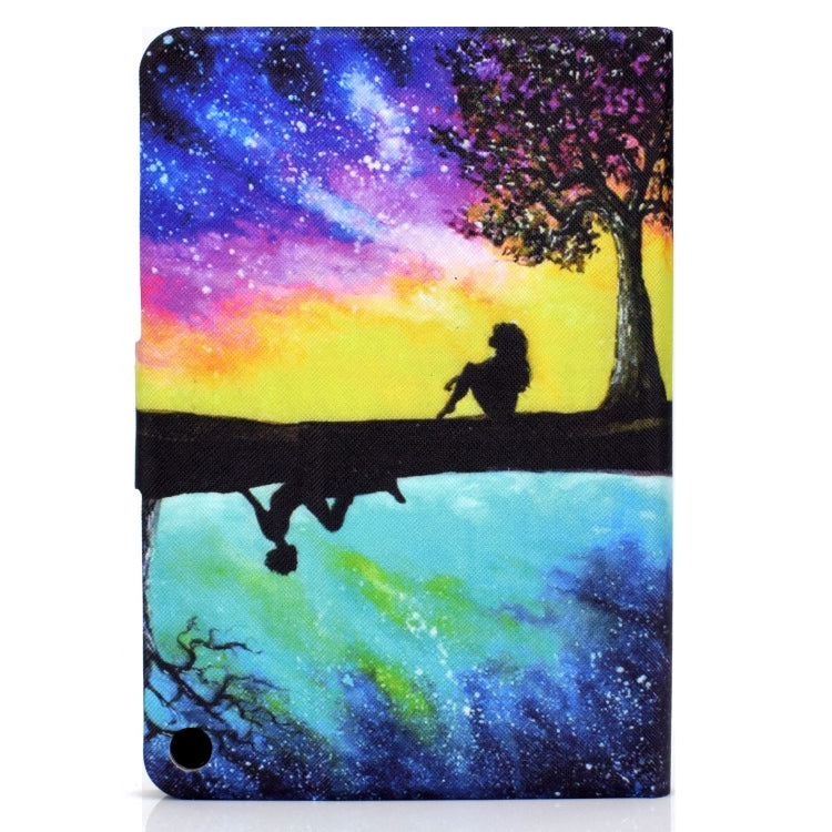 For Amazon Fire Max 11 2023 Colored Drawing Smart Leather Tablet Case(Starry Reflection) - Amazon by PMC TechLife | Online Shopping South Africa | PMC TechLife | Buy Now Pay Later Mobicred