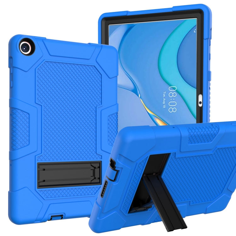 For Huawei MatePad T 10s / T10 Contrast Color Robot B3 Silicone Hybrid PC Tablet Case with Holder(Blue Black) - Huawei by PMC TechLife | Online Shopping South Africa | PMC TechLife | Buy Now Pay Later Mobicred
