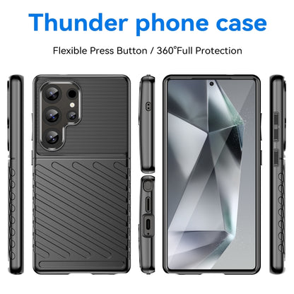 For Samsung Galaxy S25 Ultra 5G Thunderbolt Shockproof TPU Phone Case(Black) - Galaxy S25 Ultra 5G Cases by PMC Jewellery | Online Shopping South Africa | PMC Jewellery | Buy Now Pay Later Mobicred